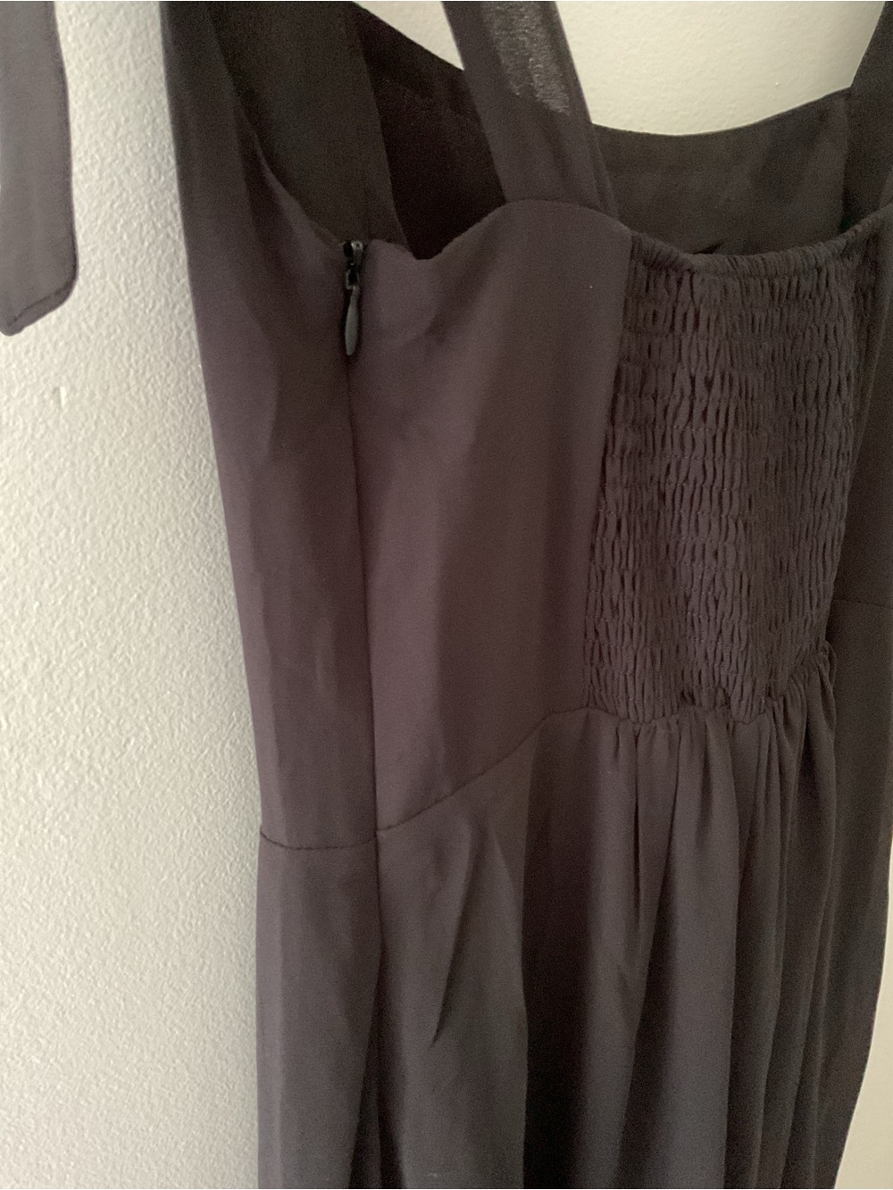 Lulus Summer Invite Black Tie-Strap Tiered Chiffon Midi Dress Small NWT - Picture 10 of 14